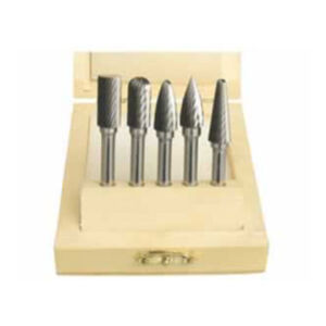 2232 5 PCS Carbide Burr Set in wooden case