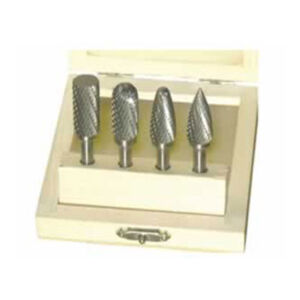 2231 4 PCS Carbide Burr Set in wooden case