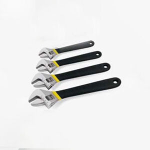 4111 American type adjustable wrench w/ double-color plastic-coated handle