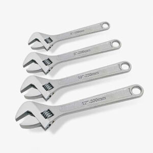 4104 American type adjustable wrench, nickelous